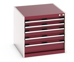 40027102.** Cabinet consists of 2 x 75mm, 2 x 100mm and 1 x 150mm high drawers 100% extension drawer with internal dimensions of 525mm wide x 625mm deep. The drawers...